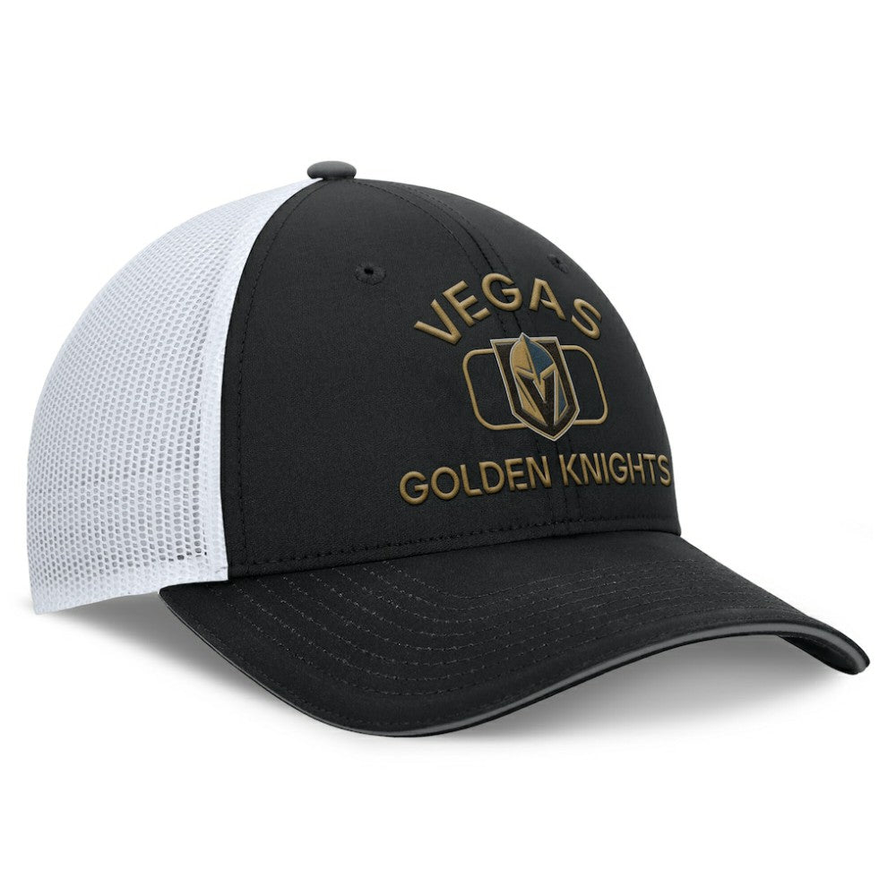 Vegas Golden Knights Fanatics Authentic Pro Rink Trucker Hat - Black/White Hats