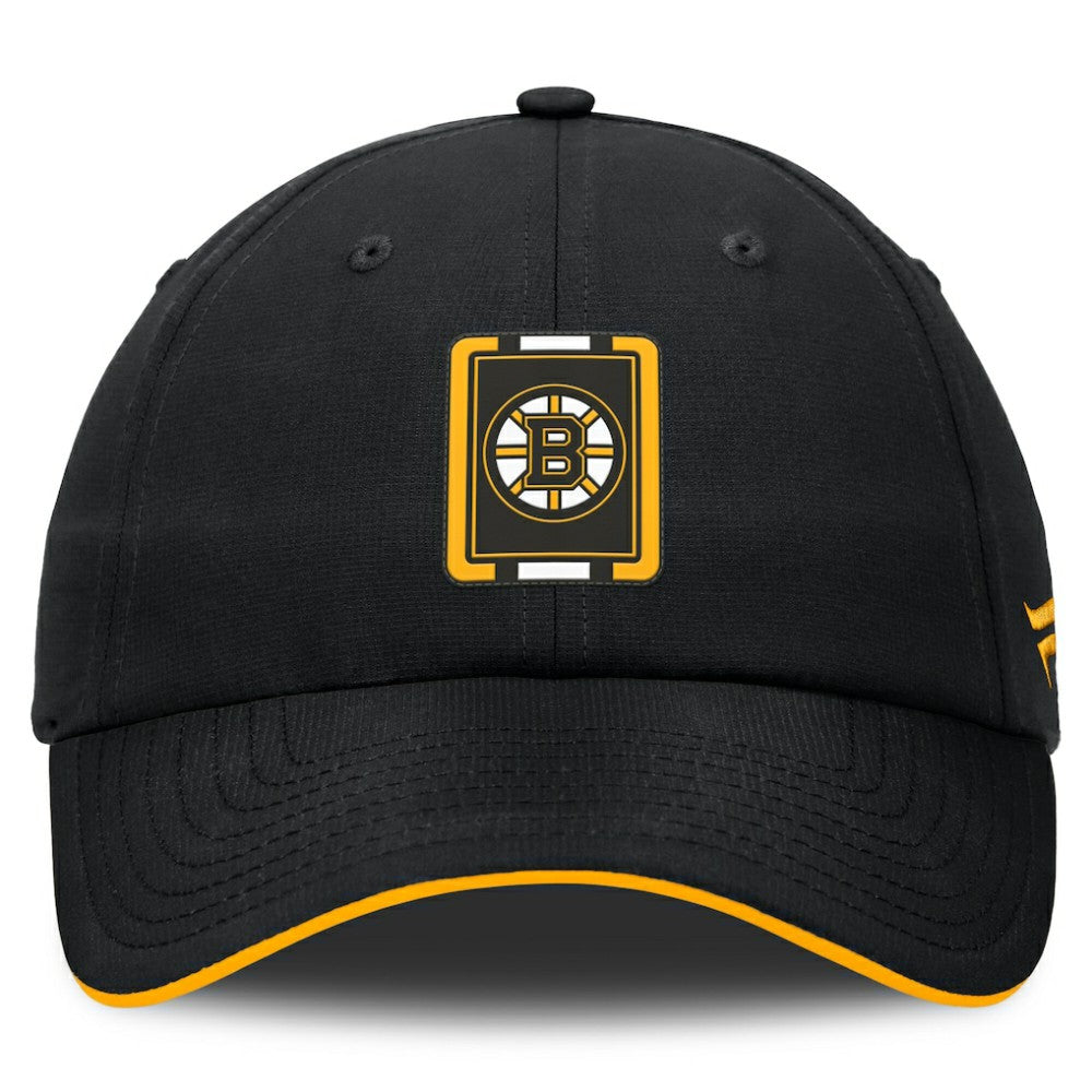 Boston Bruins Fanatics Authentic Pro Ripstop Adjustable Hat - Black/Gold Hats