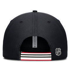 Chicago Blackhawks Fanatics Authentic Pro Ripstop Adjustable Hat - Black/Red Hats