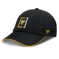 Pittsburgh Penguins Fanatics Authentic Pro Ripstop Adjustable Hat - Black/Gold Hats