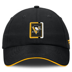 Pittsburgh Penguins Fanatics Authentic Pro Ripstop Adjustable Hat - Black/Gold Hats
