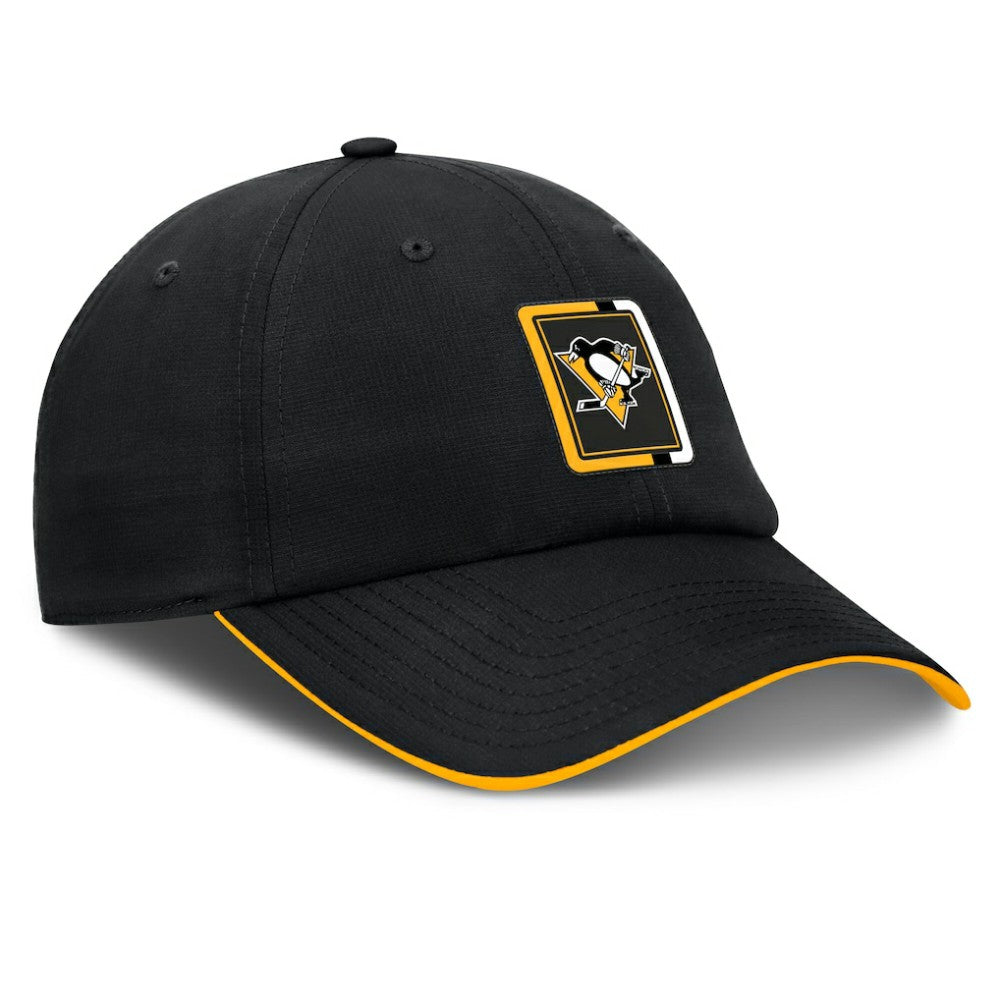 Pittsburgh Penguins Fanatics Authentic Pro Ripstop Adjustable Hat - Black/Gold Hats