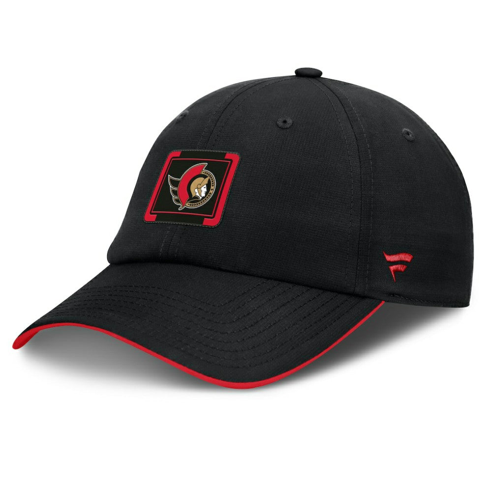 Ottawa Senators Fanatics Authentic Pro Ripstop Adjustable Hat - Black/Red Hats