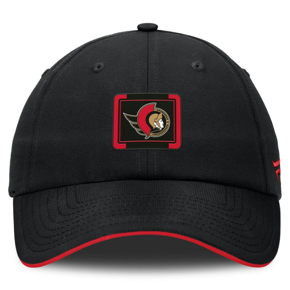 Ottawa Senators Fanatics Authentic Pro Ripstop Adjustable Hat - Black/Red Hats