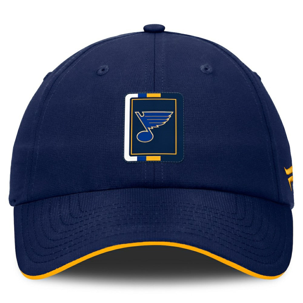 St. Louis Blues Fanatics Authentic Pro Ripstop Adjustable Hat - Navy/Gold Hats