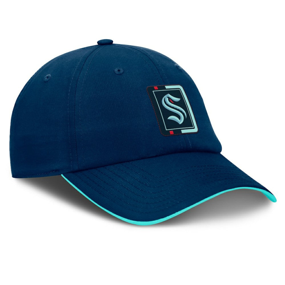 Seattle Kraken Fanatics Authentic Pro Ripstop Adjustable Hat - Deep Sea Blue/Light Blue Hats