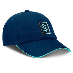 Seattle Kraken Fanatics Authentic Pro Ripstop Adjustable Hat - Deep Sea Blue/Light Blue Hats
