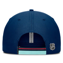 Seattle Kraken Fanatics Authentic Pro Ripstop Adjustable Hat - Deep Sea Blue/Light Blue Hats