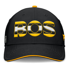 Boston Bruins Fanatics Authentic Pro Rink Team Code Flex Hat - Black/Gold Hats