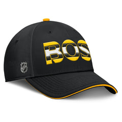 Boston Bruins Fanatics Authentic Pro Rink Team Code Flex Hat - Black/Gold Hats