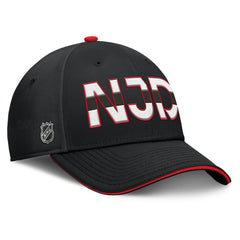 New Jersey Devils Fanatics Authentic Pro Rink Team Code Flex Hat - Black/Red Jerseys