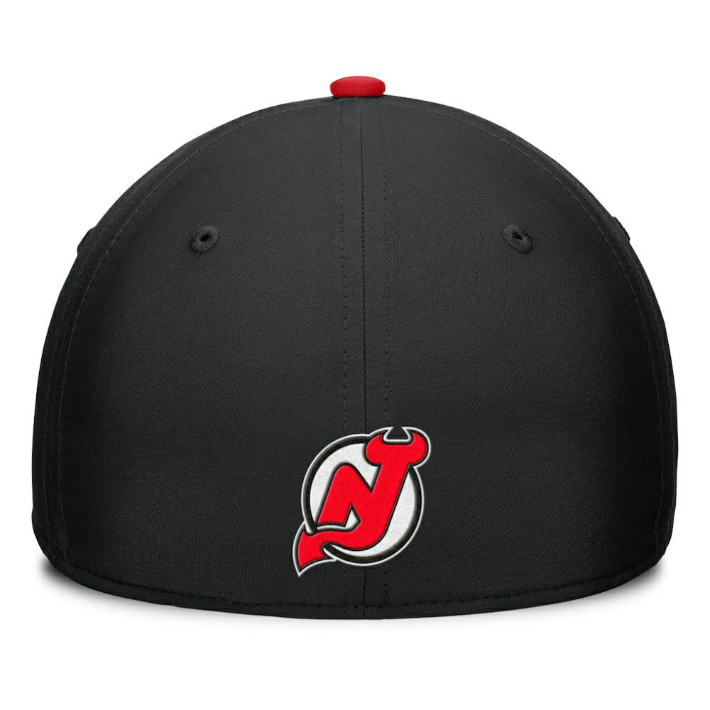 New Jersey Devils Fanatics Authentic Pro Rink Team Code Flex Hat - Black/Red Jerseys