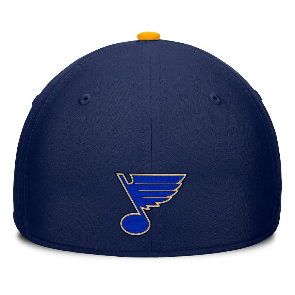 St. Louis Blues Fanatics Authentic Pro Rink Team Code Flex Hat - Navy/Gold Hats
