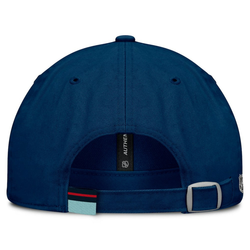 Seattle Kraken Fanatics Women's Authentic Pro Rink Adjustable Hat - Deep Sea Blue Hats