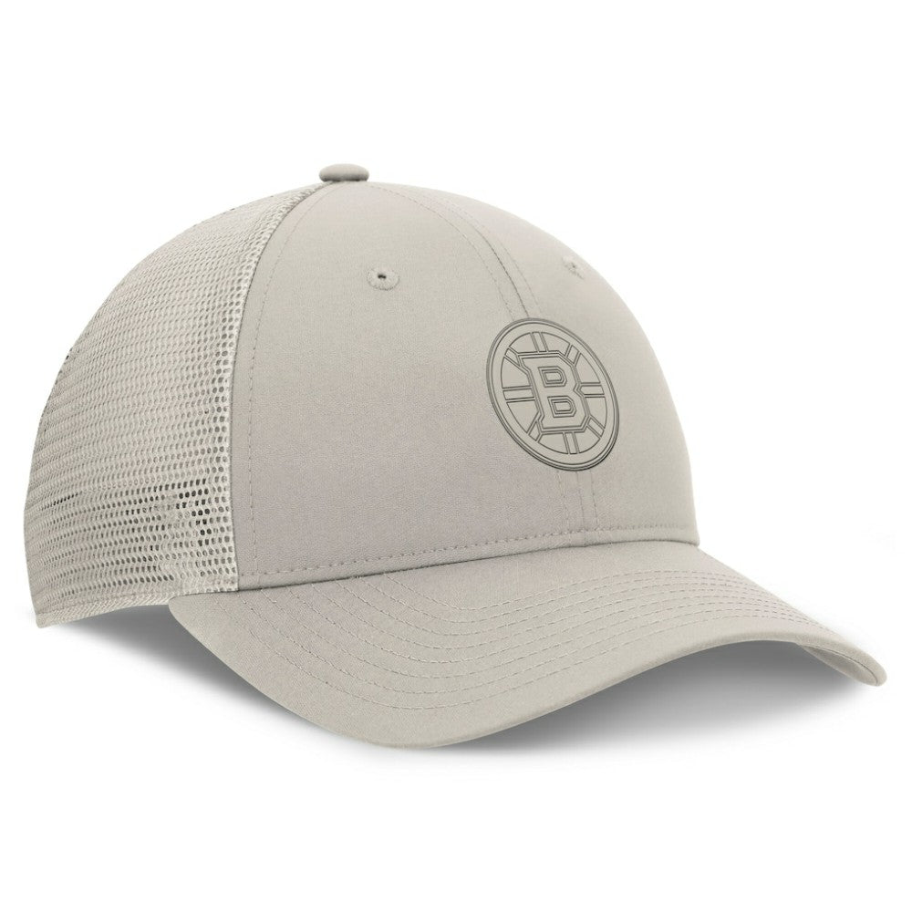 Boston Bruins Fanatics Women's Authentic Pro Road Trucker Adjustable Hat - Tan Hats