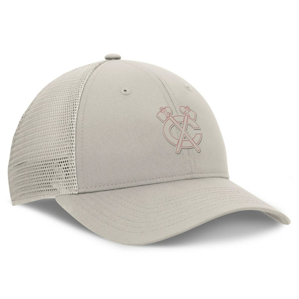 Chicago Blackhawks Fanatics Women's Authentic Pro Road Trucker Adjustable Hat - Tan Hats
