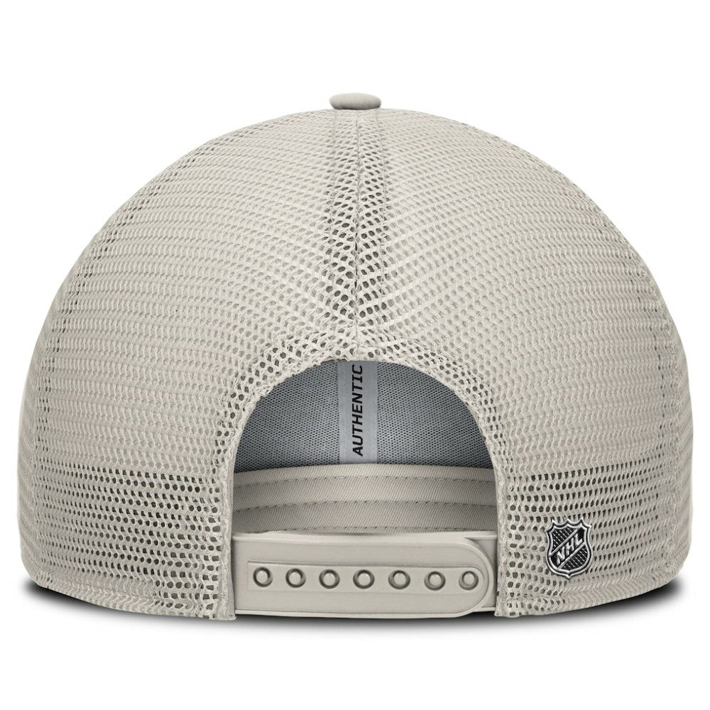 Pittsburgh Penguins Fanatics Women's Authentic Pro Road Trucker Adjustable Hat - Tan Hats