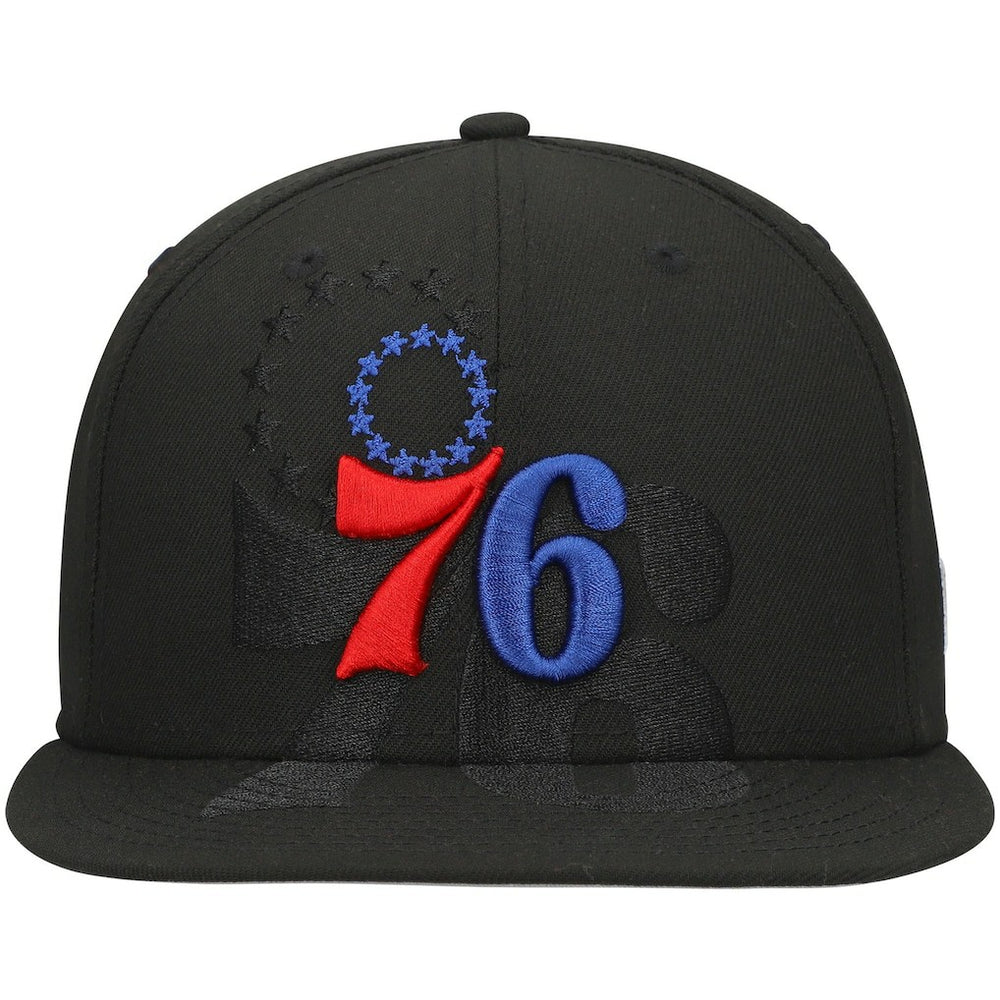Philadelphia 76ers Blackout Shadow Logo 59FIFTY Fitted Hat - Black online