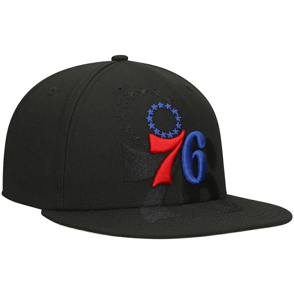 Philadelphia 76ers Blackout Shadow Logo 59FIFTY Fitted Hat - Black online