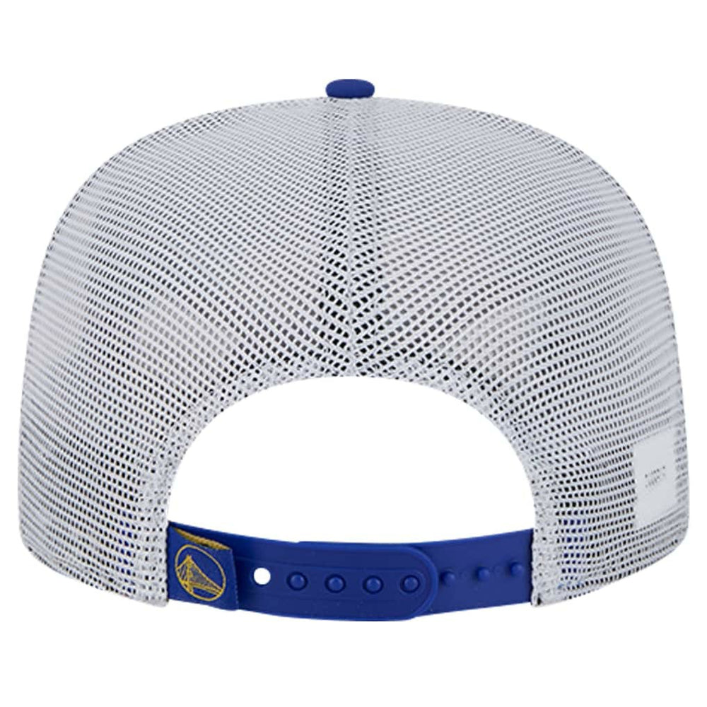 Golden State Warriors Puff Print Team Code A-Frame 9FIFTY Trucker Snapback Hat sale - Royal discount