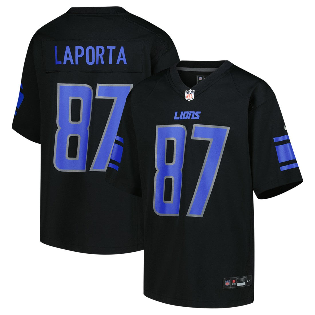 Sam LaPorta Detroit Lions Youth Game Jersey - Black online