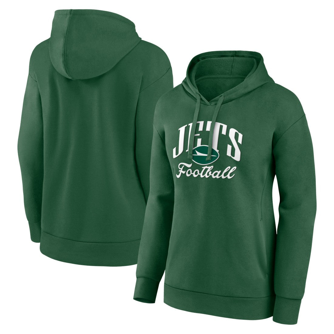 New York Jets Women's Victory Script Pullover Hoodie - Green for sale