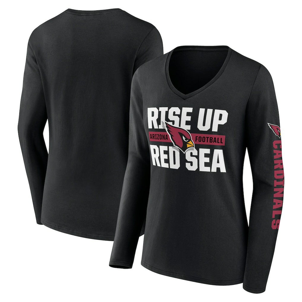 Arizona Cardinals Hometown Sweep Long Sleeve V-Neck T-Shirt - Black online