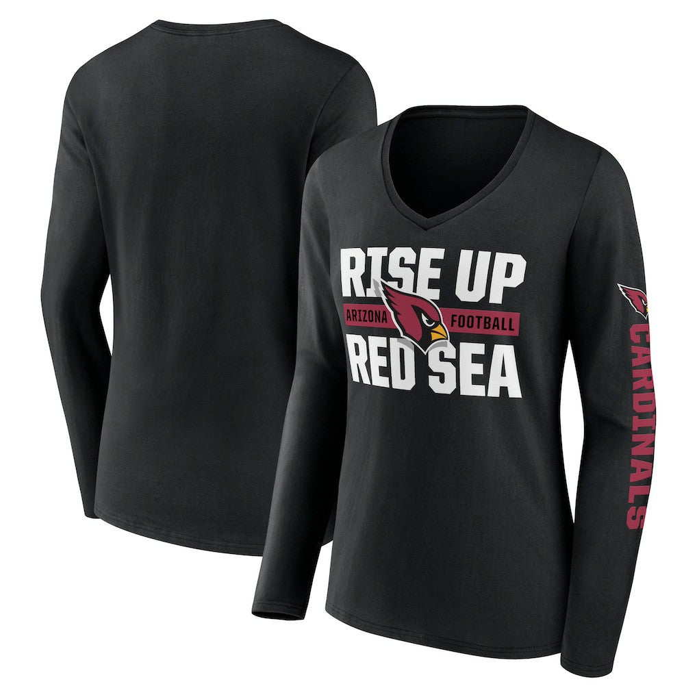 Arizona Cardinals Hometown Sweep Long Sleeve V-Neck T-Shirt - Black online