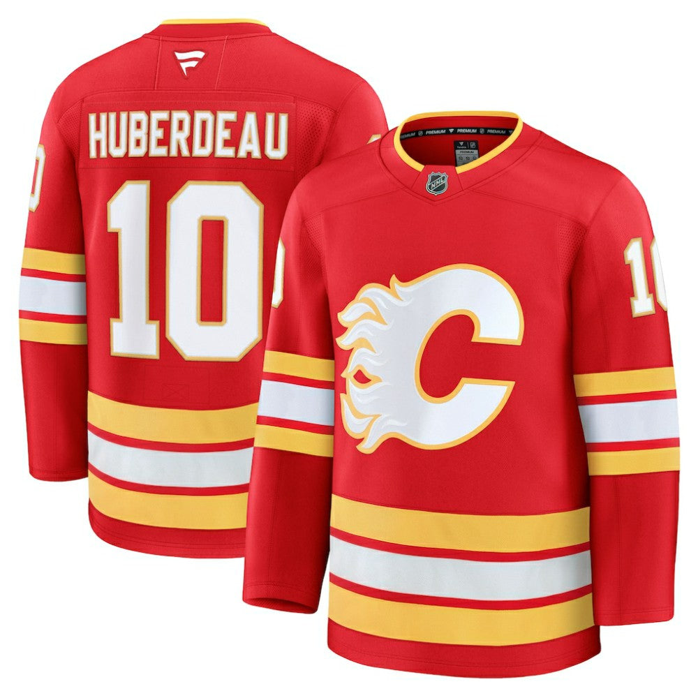Jonathan Huberdeau Calgary Flames Fanatics Home Premium Jersey - Red Jerseys