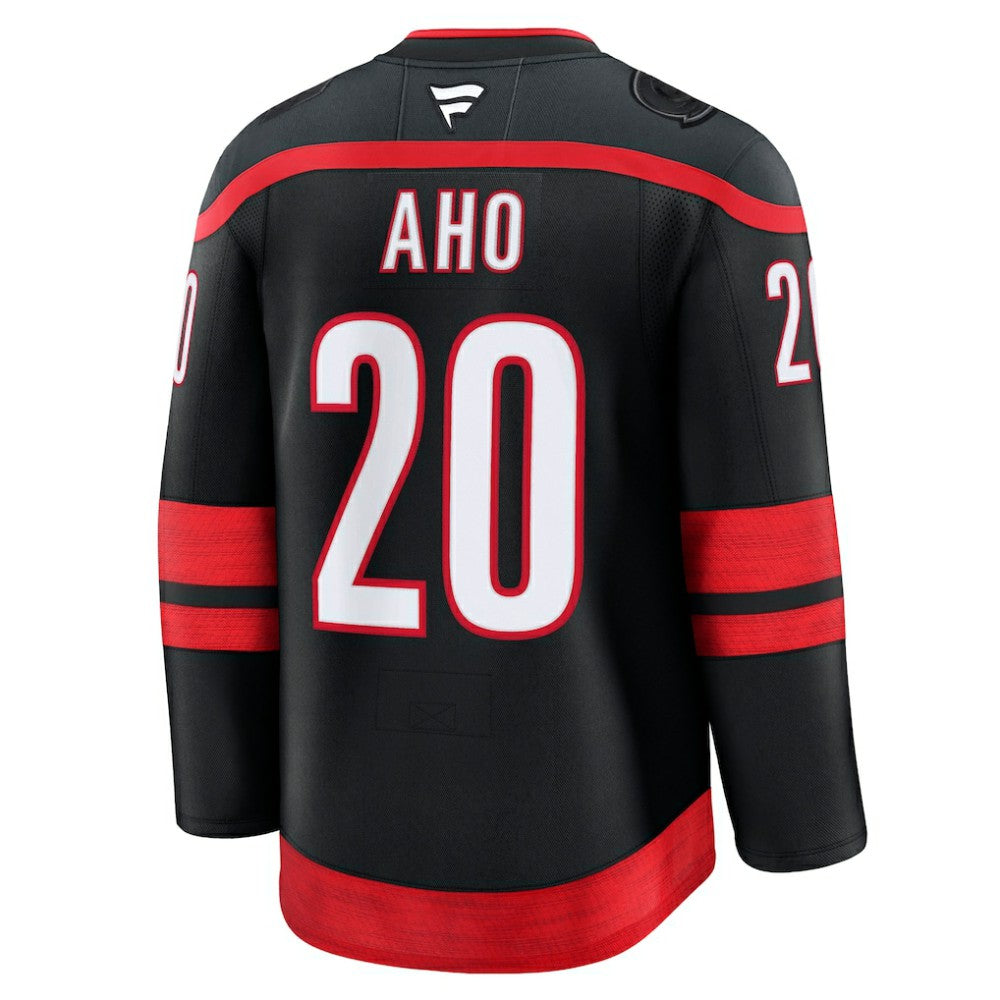 Sebastian Aho Carolina Hurricanes Fanatics Home Premium Jersey - Black Jerseys