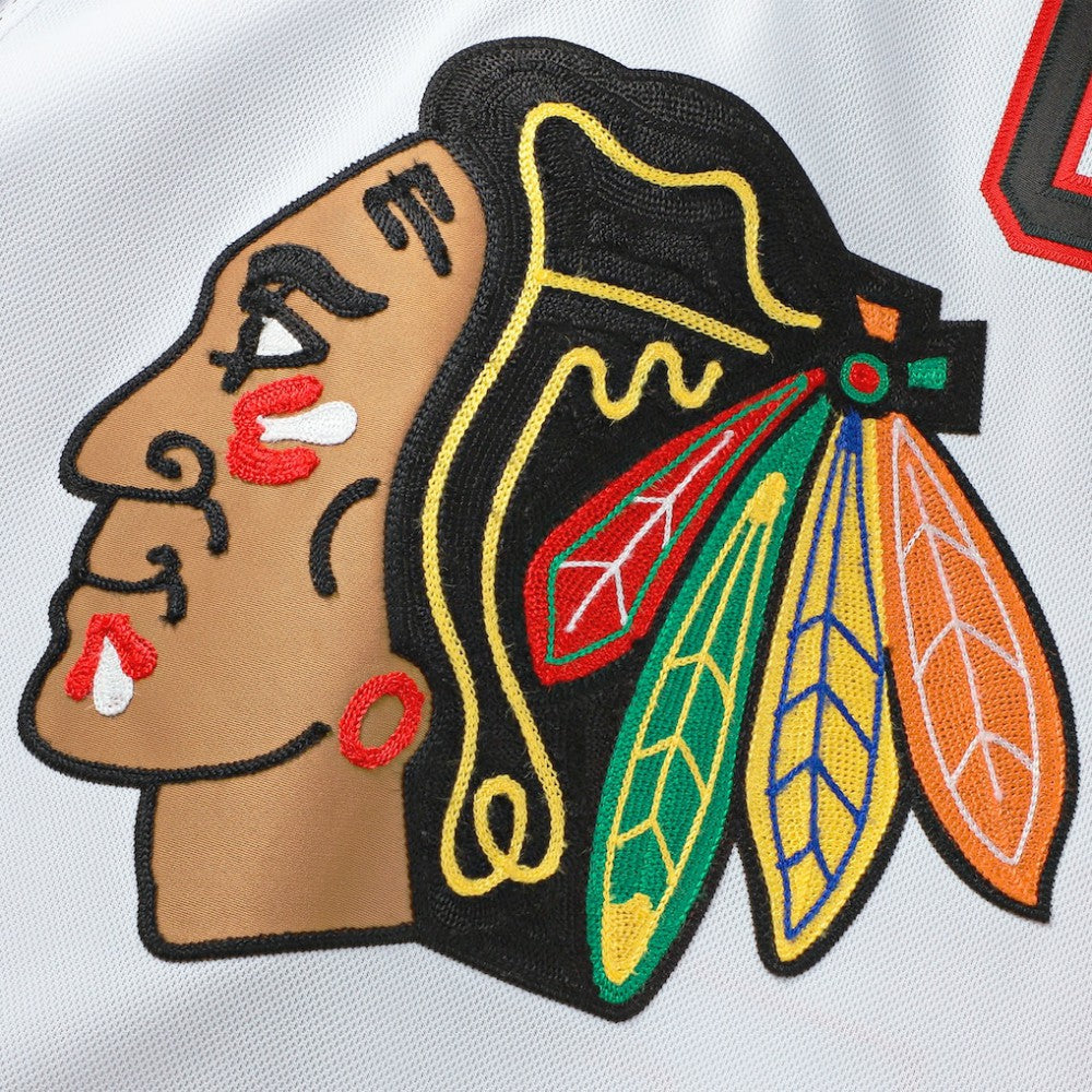 Connor Bedard Chicago Blackhawks Fanatics Away Premium Jersey - White Jerseys