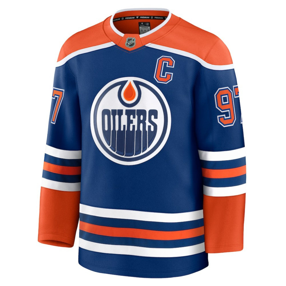 Connor McDavid Edmonton Oilers Fanatics Home Premium Jersey - Royal Jerseys
