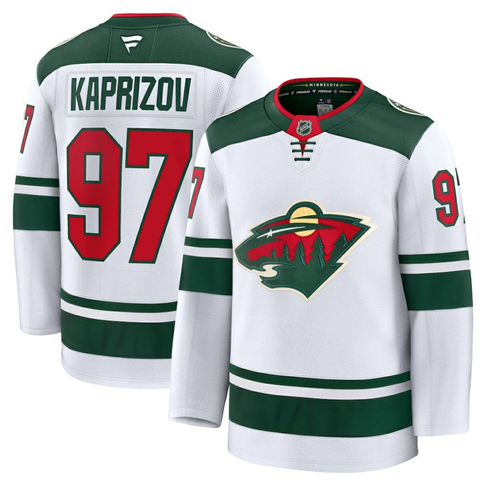 Kirill Kaprizov Minnesota Wild Fanatics Away Premium Jersey - White Jerseys