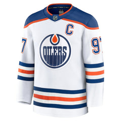 Connor McDavid Edmonton Oilers Fanatics Away Premium Jersey - White Jerseys