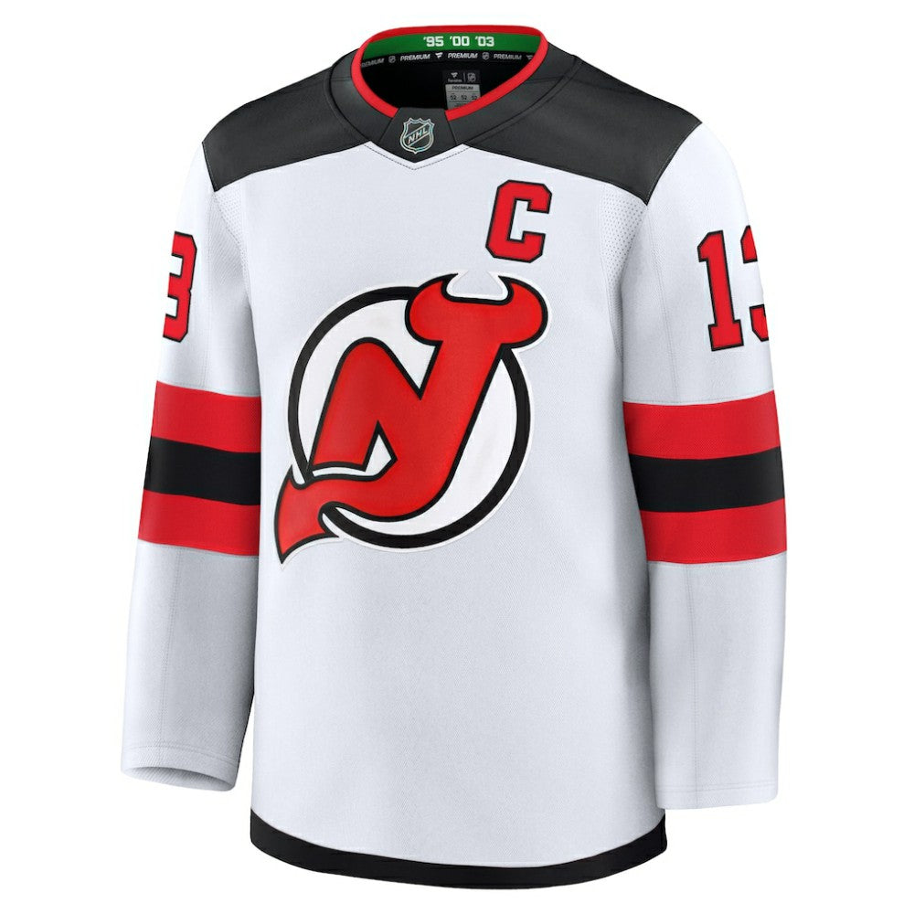 Nico Hischier New Jersey Devils Fanatics Away Premium Jersey - White Jerseys