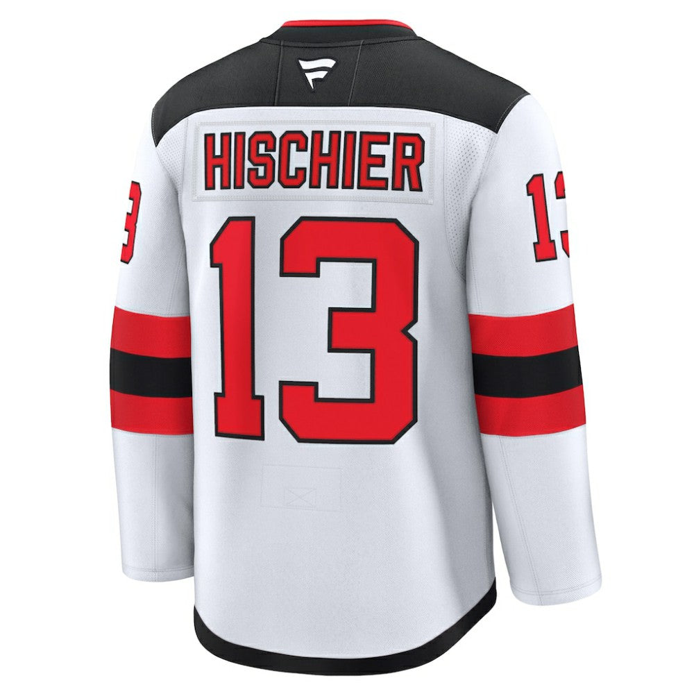 Nico Hischier New Jersey Devils Fanatics Away Premium Jersey - White Jerseys