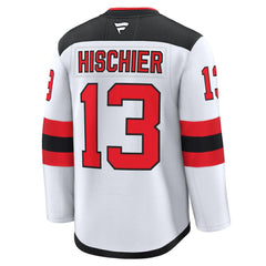 Nico Hischier New Jersey Devils Fanatics Away Premium Jersey - White Jerseys