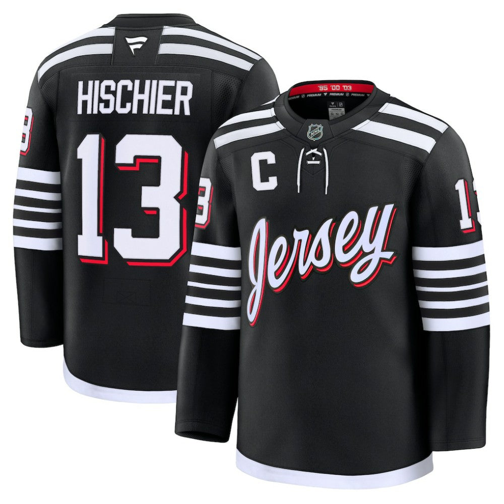 Nico Hischier New Jersey Devils Fanatics Alternate Premium Jersey - Black Jerseys