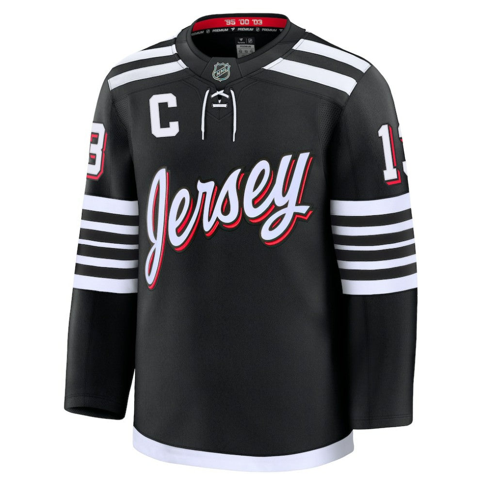 Nico Hischier New Jersey Devils Fanatics Alternate Premium Jersey - Black Jerseys