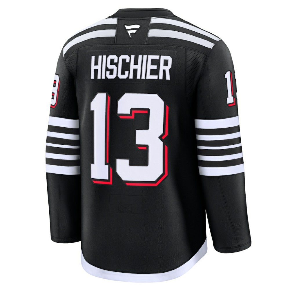 Nico Hischier New Jersey Devils Fanatics Alternate Premium Jersey - Black Jerseys