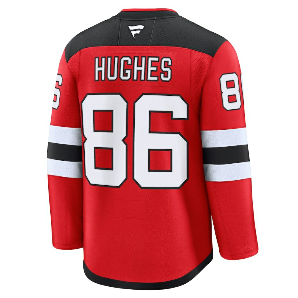 Jack Hughes New Jersey Devils Fanatics Home Premium Jersey - Red Jerseys