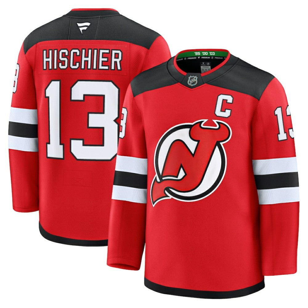 Nico Hischier New Jersey Devils Fanatics Home Premium Jersey - Red Jerseys