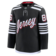 Jack Hughes New Jersey Devils Fanatics Alternate Premium Jersey - Black Jerseys