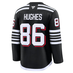 Jack Hughes New Jersey Devils Fanatics Alternate Premium Jersey - Black Jerseys