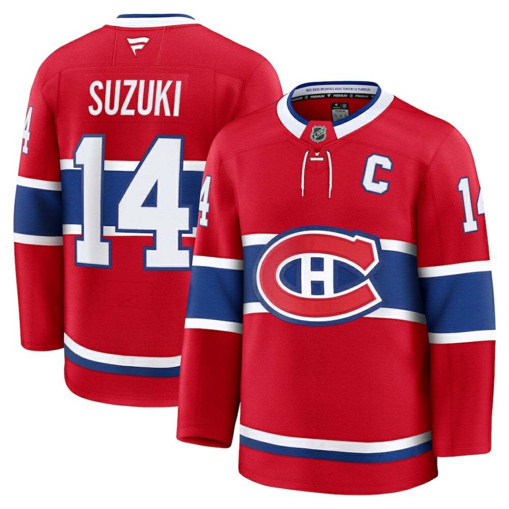 Nick Suzuki Montreal Canadiens Fanatics Home Premium Jersey - Red Jerseys