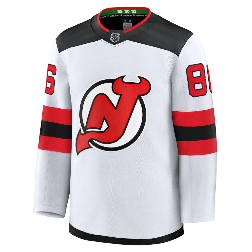 Jack Hughes New Jersey Devils Fanatics Away Premium Jersey - White Jerseys
