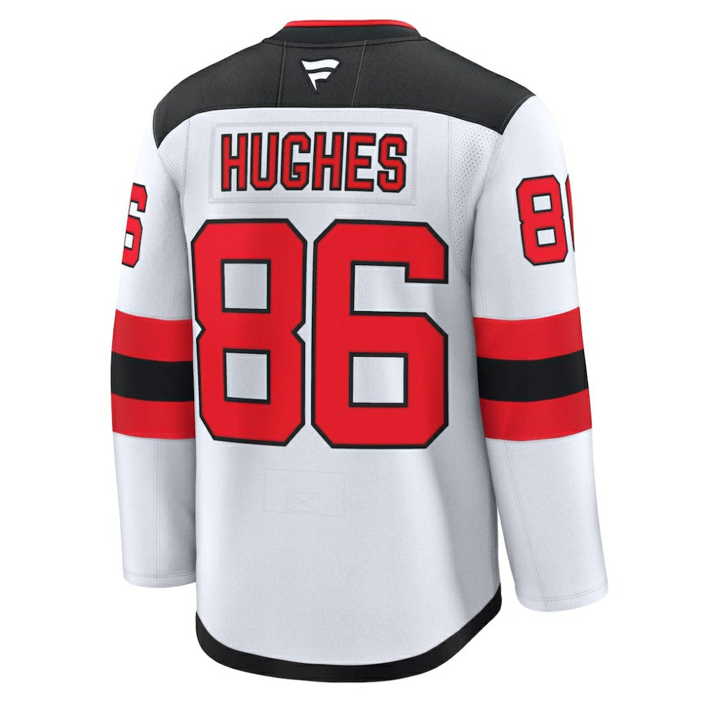 Jack Hughes New Jersey Devils Fanatics Away Premium Jersey - White Jerseys