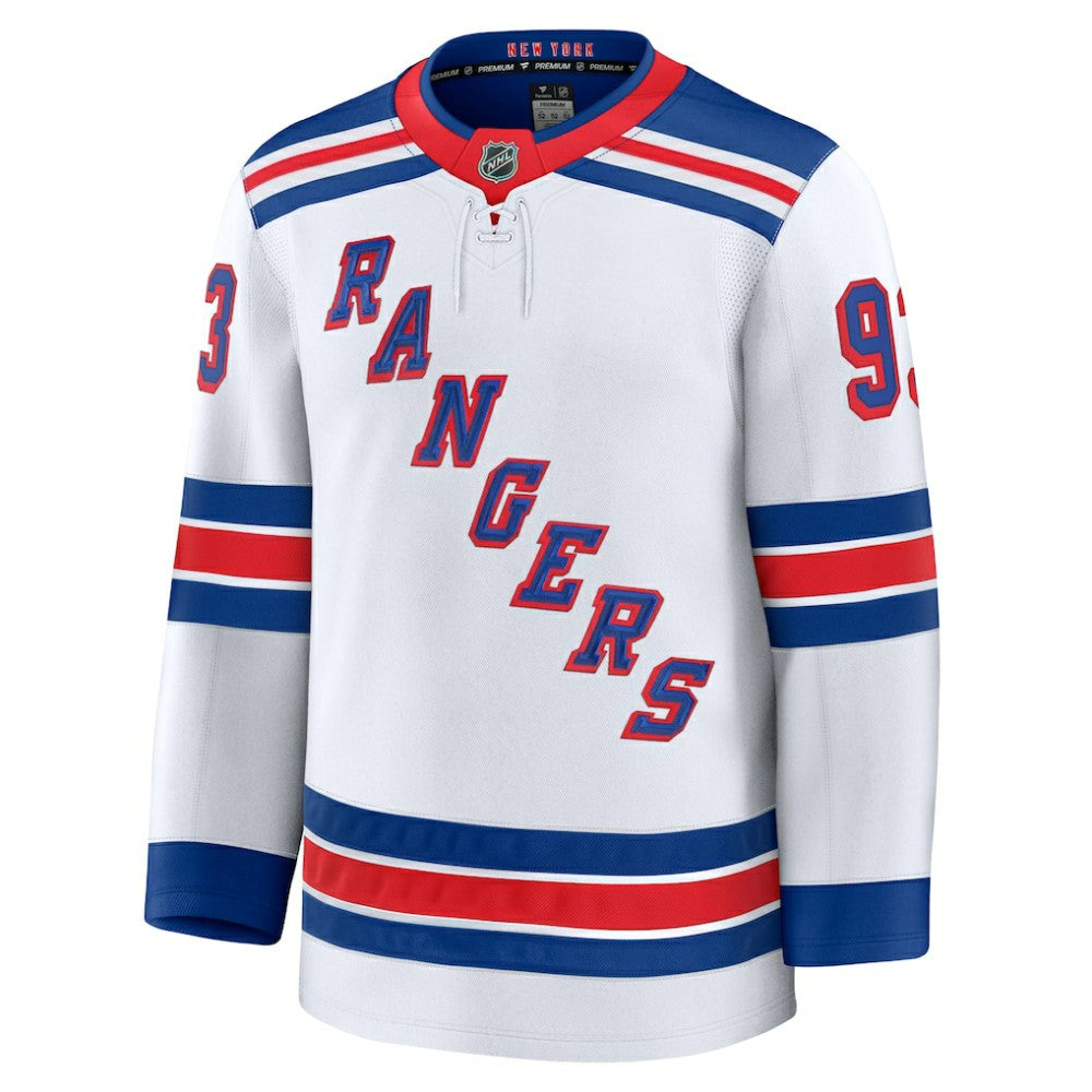 Mika Zibanejad New York Rangers Fanatics Away Premium Jersey - White Jerseys