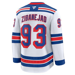 Mika Zibanejad New York Rangers Fanatics Away Premium Jersey - White Jerseys