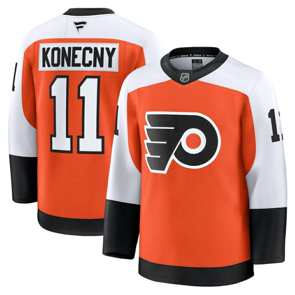 Travis Konecny Philadelphia Flyers Fanatics Home Premium Jersey - Burnt Orange Jerseys
